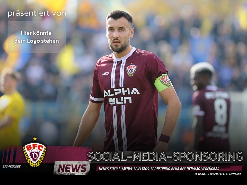 Jetzt verfügbar: Social-Media-Spieltags-Sponsoring für das Auswärtsspiel unseres BFC Dynamo gegen den FC Eilenburg!